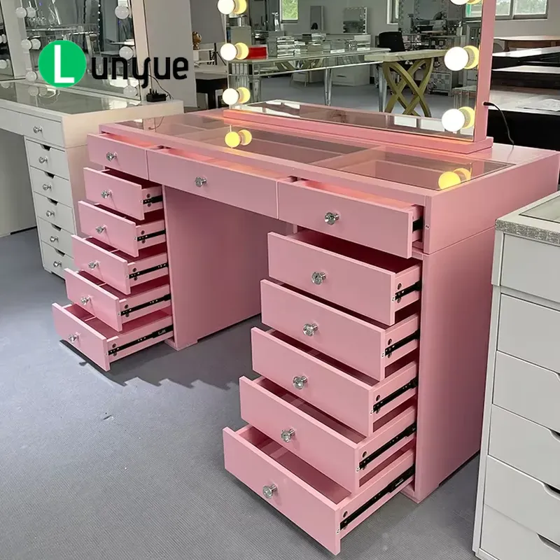 طاولة زينة خشبية وردية مع مرآة - مراجعة Beauty Makeup Vanity Set وسعره